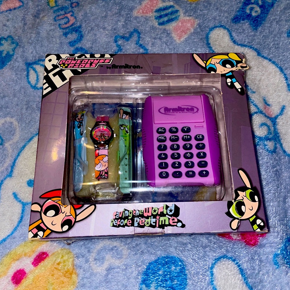 Vintage Powerpuff Girls Digital Watch & Calculator, Cartoon Network Rare￼